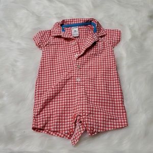 Carter's Orange and White Plaid Outfit